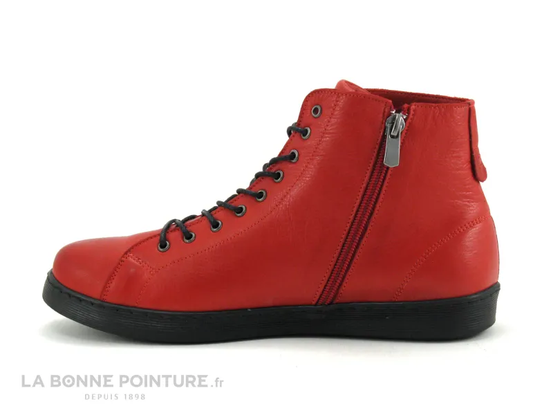 Achat chaussures Andrea Conti Femme Chaussure montante, vente Andrea Conti 0341500-650 Chili - Basket montante rouge - Semelle n