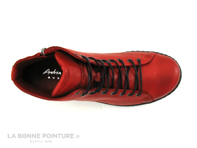 Achat chaussures Andrea Conti Femme Chaussure montante, vente Andrea Conti 0341500-650 Chili - Basket montante rouge - Semelle n