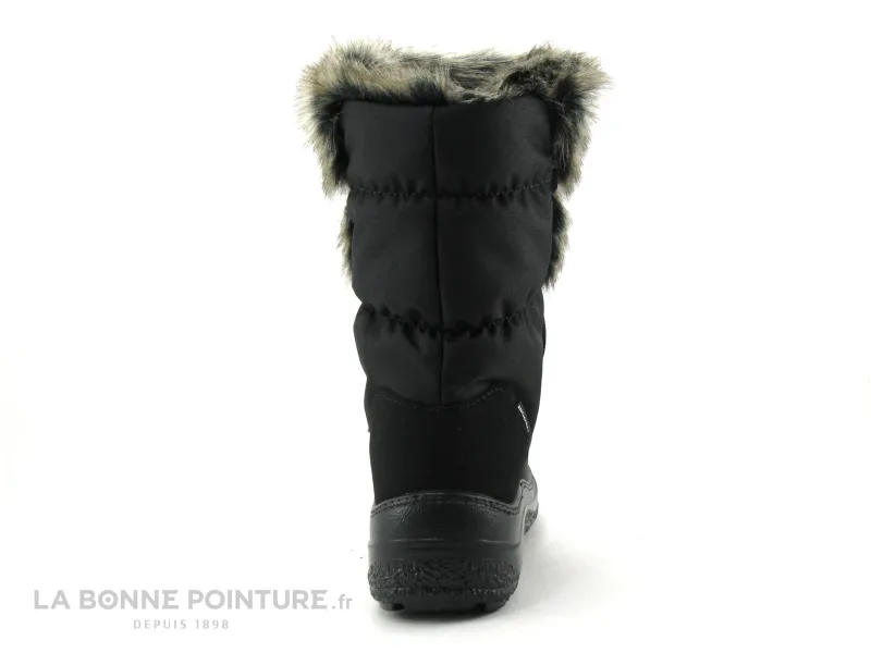 Achat chaussures Antarctica Femme Botte Pluie Neige, vente Antarctica 687 Noir - Fourrure beige - Lacet - Botte neige Femme