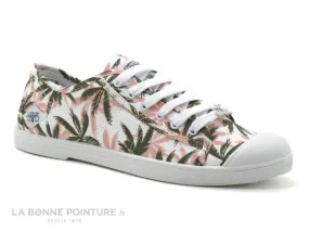 Achat chaussures Le Temps des Cerises Femme Chaussure en Toile, vente Le Temps des Cerises Basic 02 PALM - Basket toile palmiers