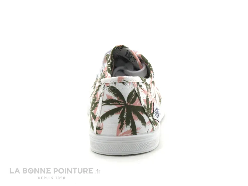 Achat chaussures Le Temps des Cerises Femme Chaussure en Toile, vente Le Temps des Cerises Basic 02 PALM - Basket toile palmiers