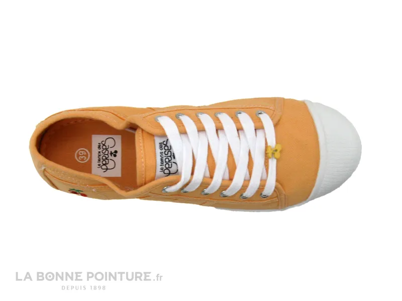 Achat chaussures Le Temps des Cerises Femme Chaussure en Toile, vente Le Temps des Cerises Basic 02 Peach - Tennis toile orange 