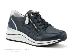 Achat chaussures Remonte Femme Basket, vente Remonte D0T03-14 blue - Basket compensee bleu marine