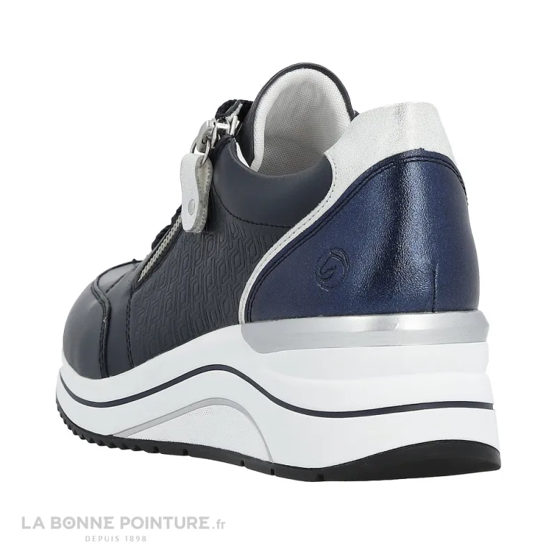 Achat chaussures Remonte Femme Basket, vente Remonte D0T03-14 blue - Basket compensee bleu marine