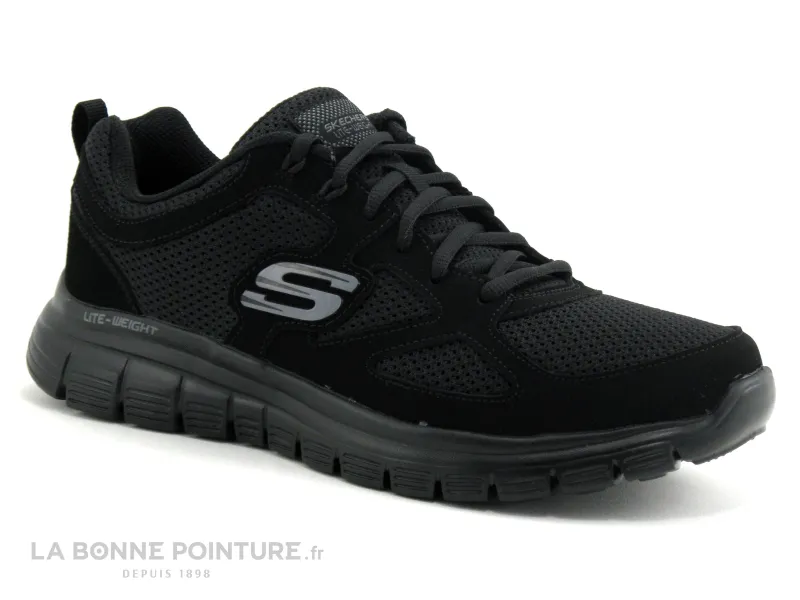 Achat chaussures Skechers Homme Chaussure de Sport, vente Skechers BURNS AGOURA - 52635 Noir - Basket Homme