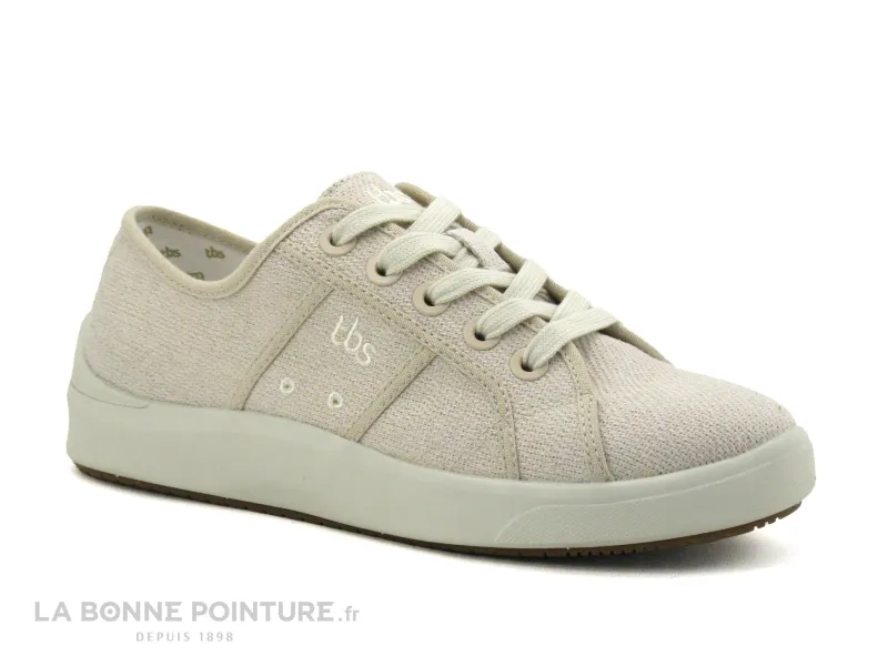 Achat chaussures TBS Femme Chaussure en Toile, vente TBS OPIWAVE R7287 - Beige metallise - Basket Femme en toile