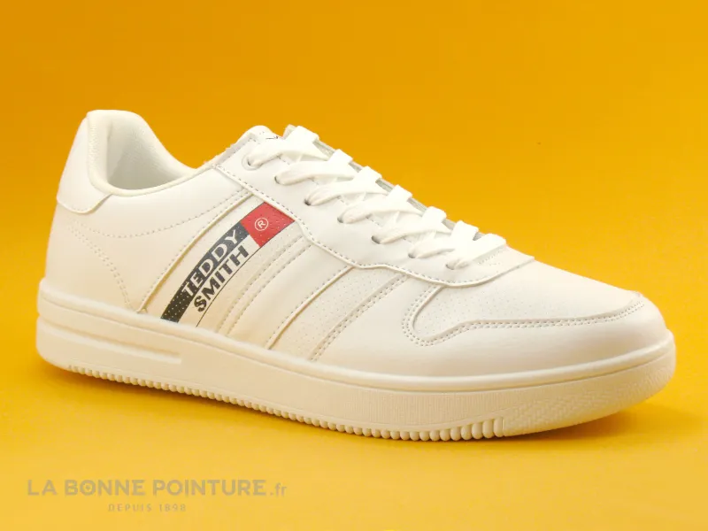 Achat chaussures Teddy Smith Homme Basket, vente Teddy Smith TIME White TS914904 - Basket ville Homme