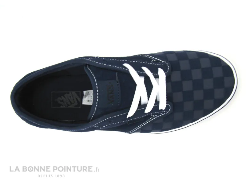 Achat chaussures Vans Junior Basket ville, vente Vans Atwood Deboss Chkrbrd - VN0A45JS0PP1 - Basket cuir bleu