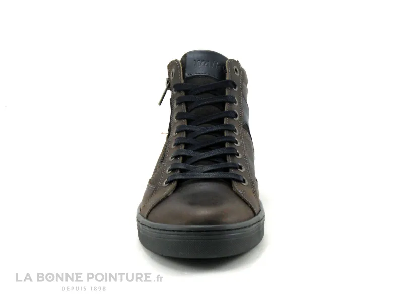 Achat chaussures Walkys Homme Boots, vente Walkys 767 Grey - Basket montante marron et bleu marine - Homme