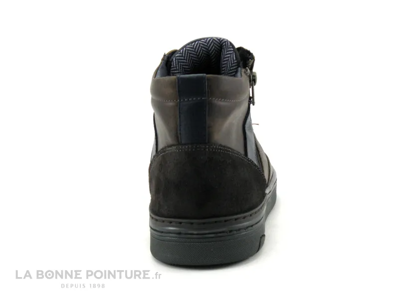 Achat chaussures Walkys Homme Boots, vente Walkys 767 Grey - Basket montante marron et bleu marine - Homme