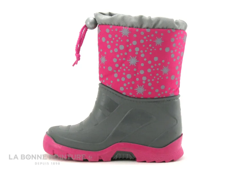 Achat chaussures Wipop Enfant Botte Pluie Neige, vente Wipop VERMILLON - Gris - Rose fuchsia - Botte neige fille