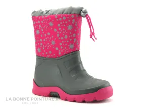 Achat chaussures Wipop Enfant Botte Pluie Neige, vente Wipop VERMILLON - Gris - Rose fuchsia - Botte neige fille