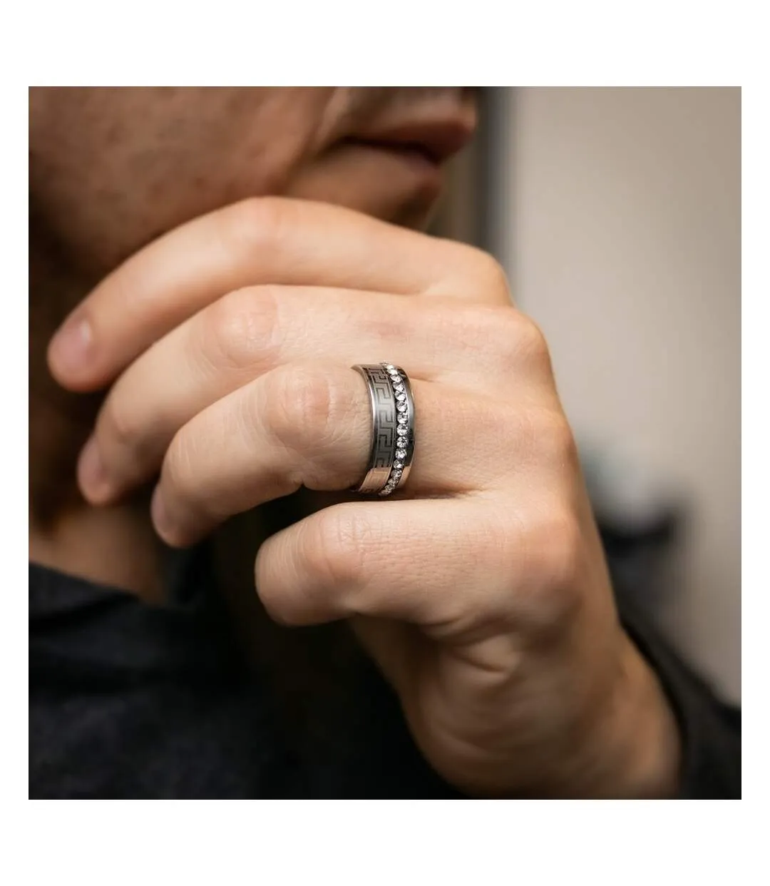 Bague Anneau Homme Acier EAQUE