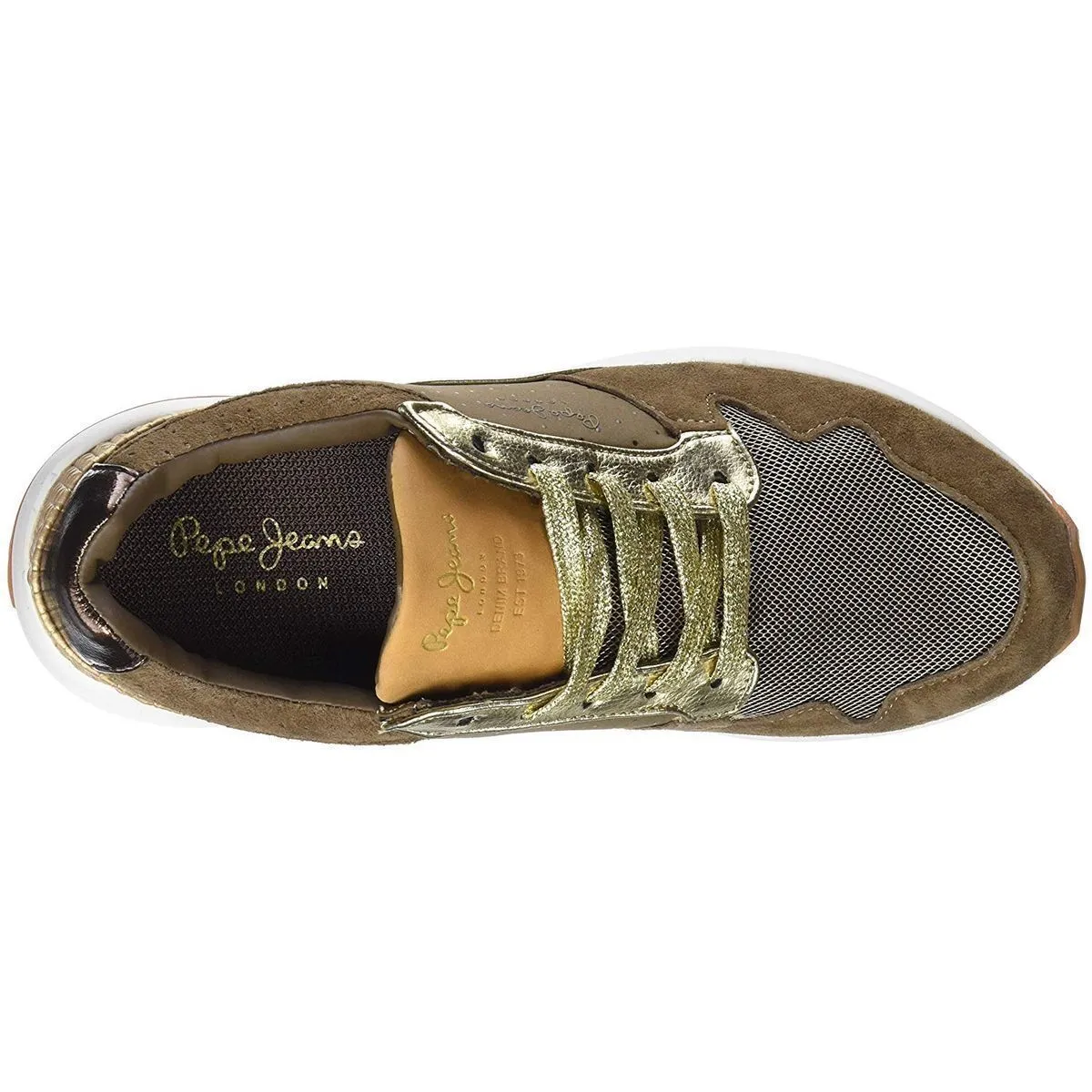 Baskets mode Pepe jeans foster marron