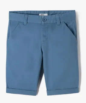 bermuda en serge de coton uni garcon bleu shorts bermudas et pantacourts