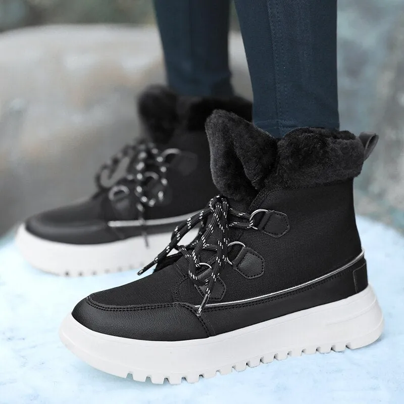 Bottes de neige d'hiver pour femmes - Fuzzy