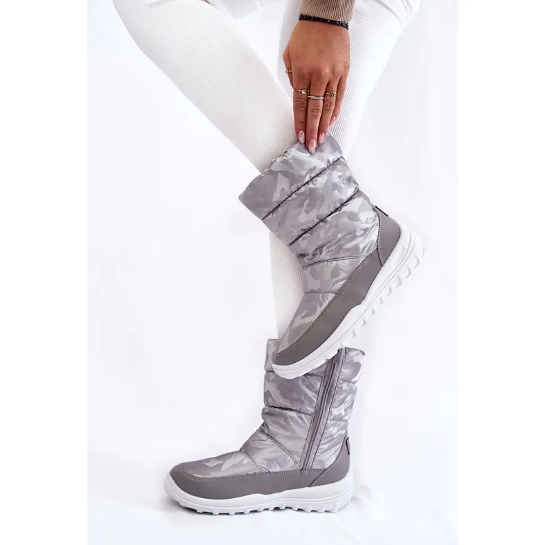 Bottes de Neige Hautes Femme Big Star KK274600 Gris