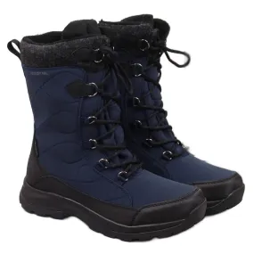 Bottes de neige isolées imperméables pour femmes bleu marine DK