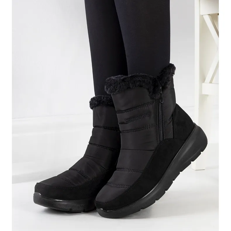 Bottes de neige matelassées Azmarin noires le noir