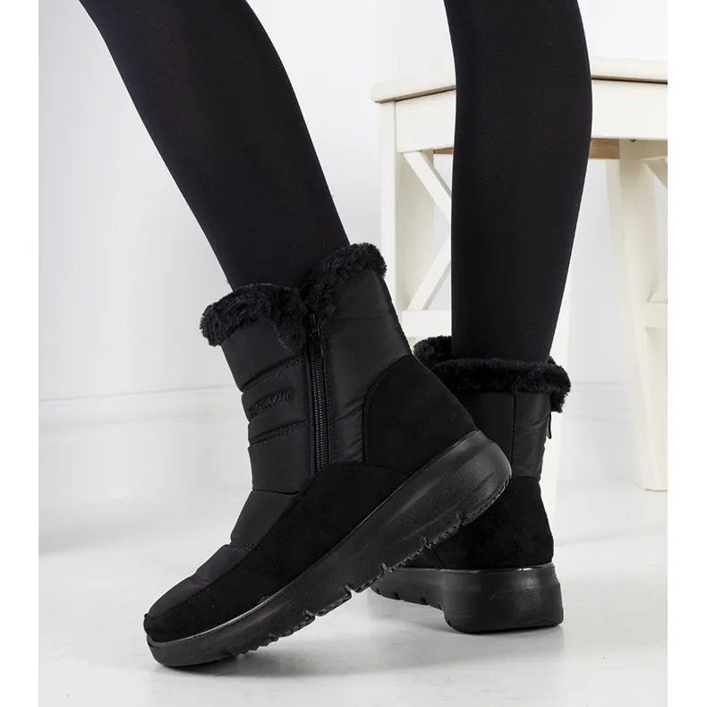 Bottes de neige matelassées Azmarin noires le noir