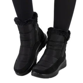 Bottes de neige matelassées Azmarin noires le noir