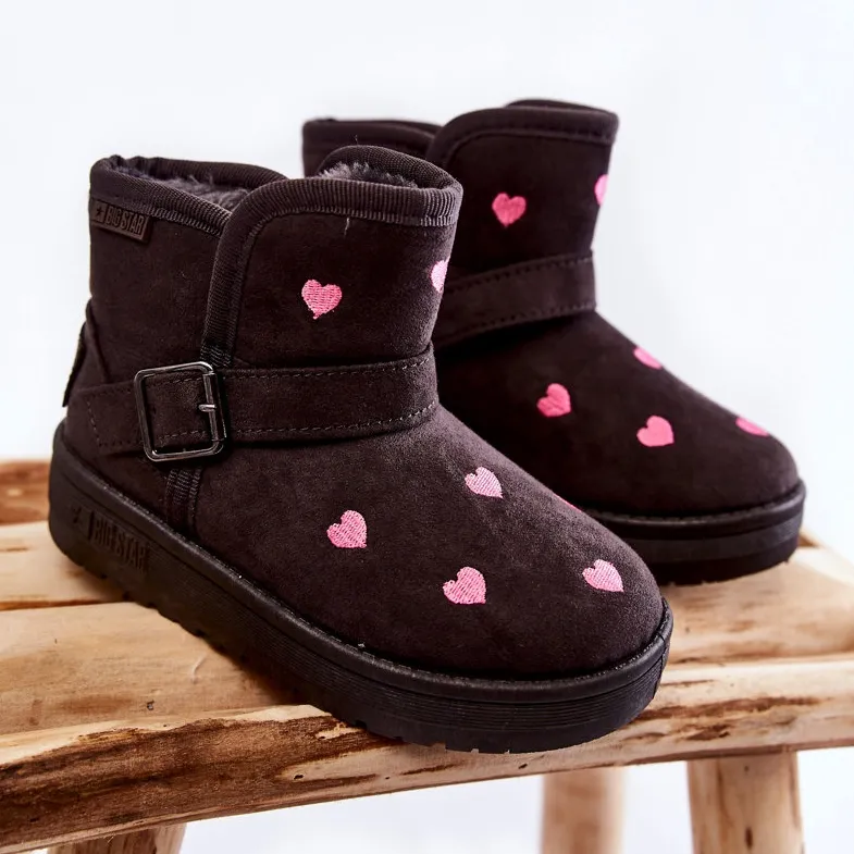 Bottes de neige pour enfants Big Star KK374244 Gris rose