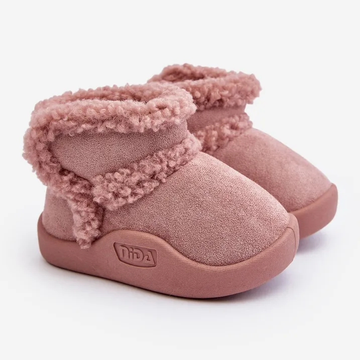 Bottes de Neige Velcro Enfant Rose Unitia