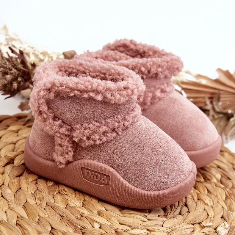 Bottes de Neige Velcro Enfant Rose Unitia