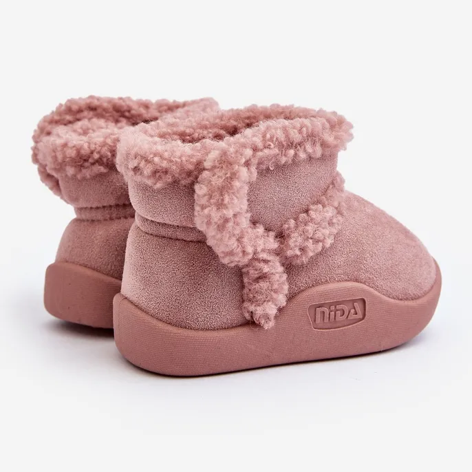 Bottes de Neige Velcro Enfant Rose Unitia