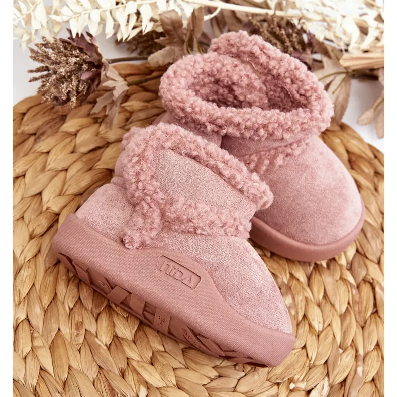 Bottes de Neige Velcro Enfant Rose Unitia