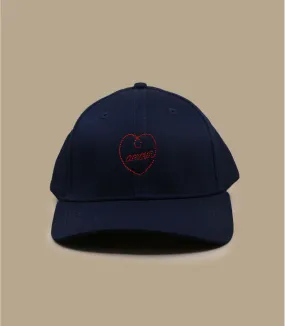 casquette amour bleu - Curve Amour navy red : Headict