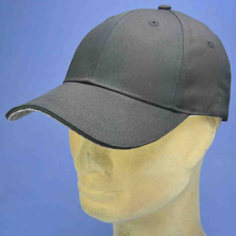 Casquette Baseball noire, réglable par scratch | Casquette mixte