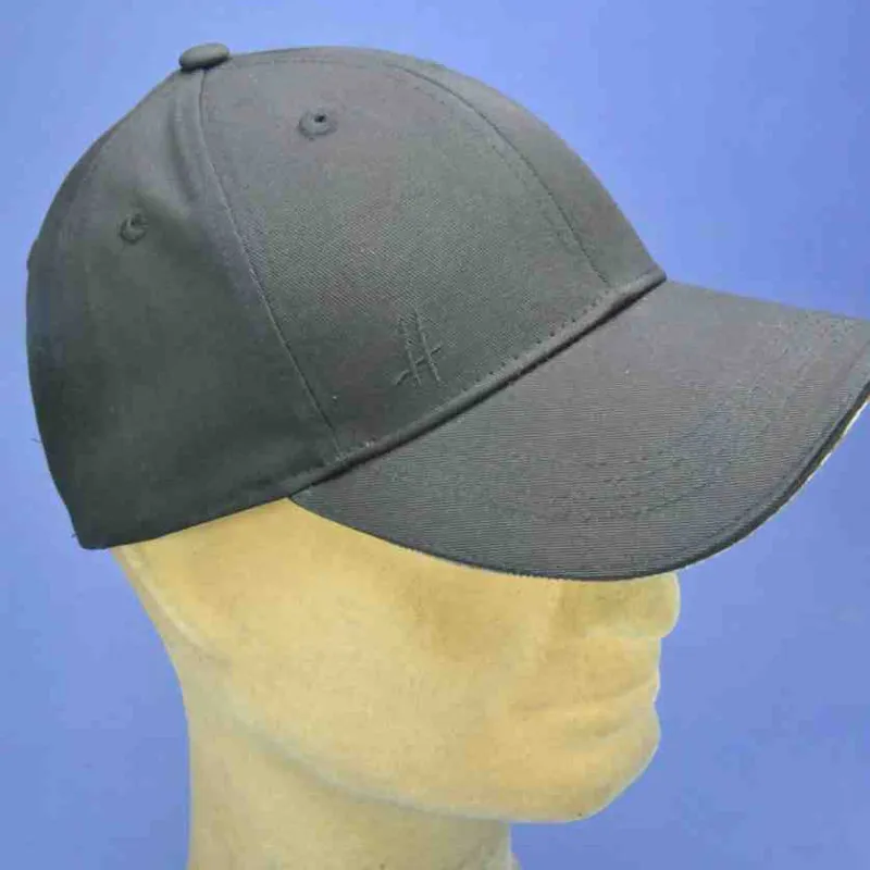 Casquette Baseball noire, réglable par scratch | Casquette mixte