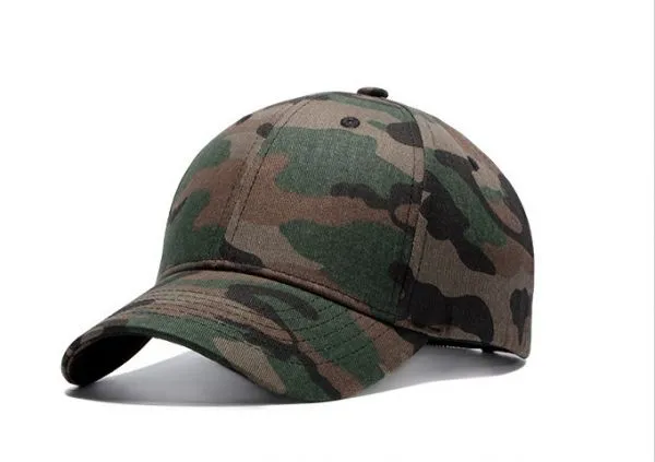 Casquette camouflage militaire vert marron visière arrondie