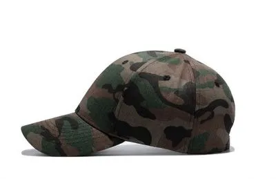 Casquette camouflage militaire vert marron visière arrondie