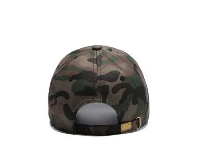 Casquette camouflage militaire vert marron visière arrondie