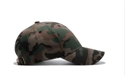 Casquette camouflage militaire vert marron visière arrondie