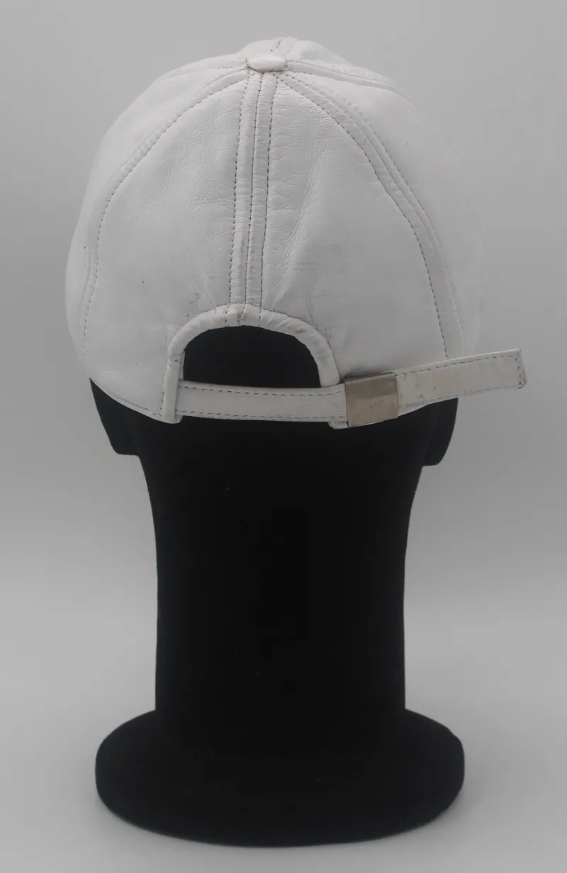 casquette en cuir agneau, casquette en cuir blanc, casquette en cuir véritable, rapport qualité exceptionnel