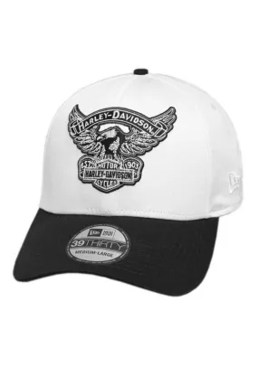 Casquette Harley Davidson Homme Embroidered Eagle 39THIRTY Baseball Cap White 99427-18VM