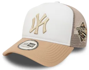 casquette New Era 9FO AF World Trucker MLB New York Yankees - Beige - men´s