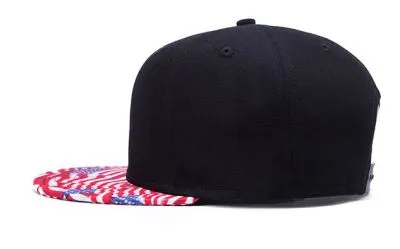 Casquette Snapback Visière Drapeaux Américains Rouge Bleu