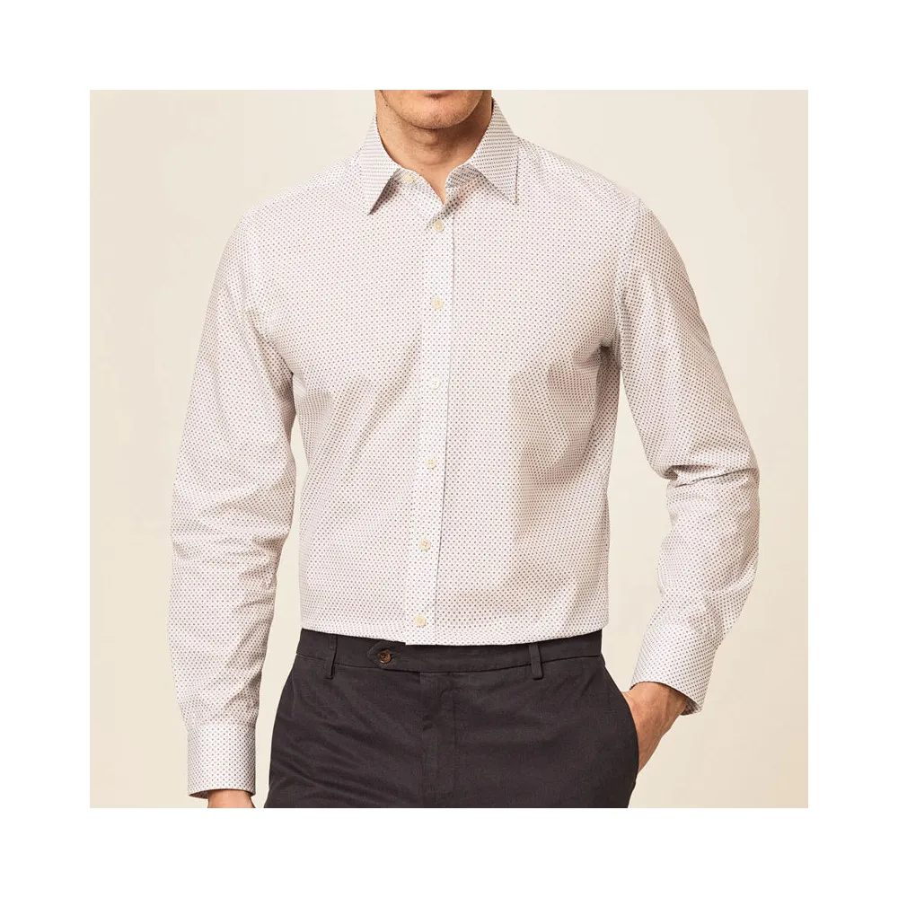 Chemise cintrée Hackett blanche à imprimé géométrique