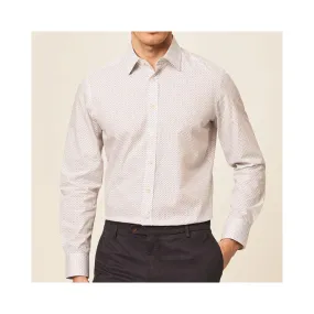 Chemise cintrée Hackett blanche à imprimé géométrique