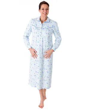 Chemise de nuit manches longues en coton