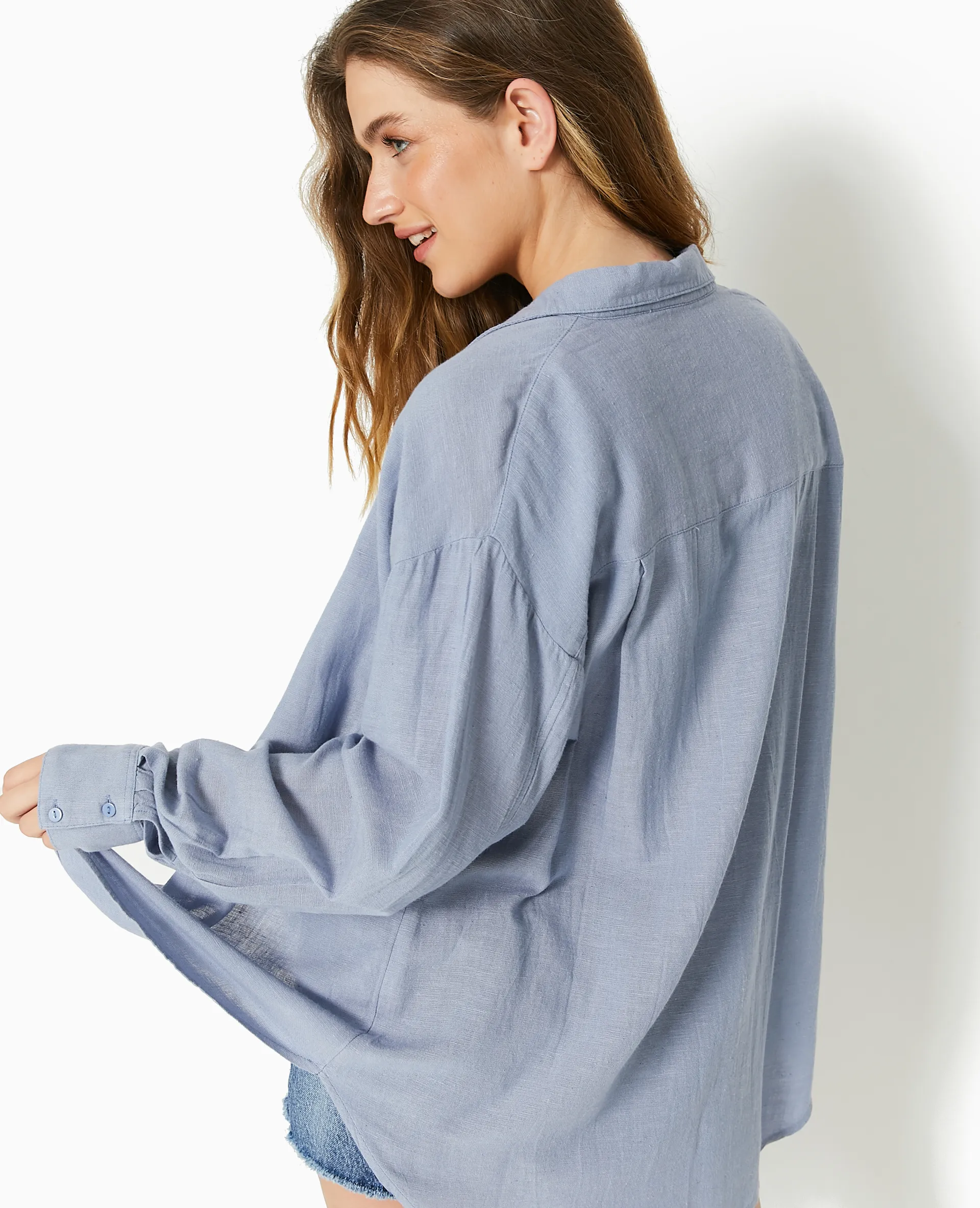 Chemise oversize unie