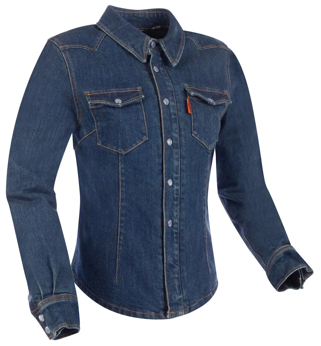 Chemise Segura Lady Terence bleu, Chemise moto jean femme