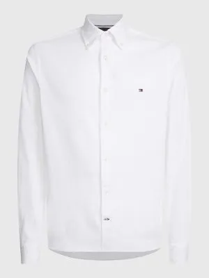 Chemise TH Flex en dobby de coton | Blanc | Tommy Hilfiger