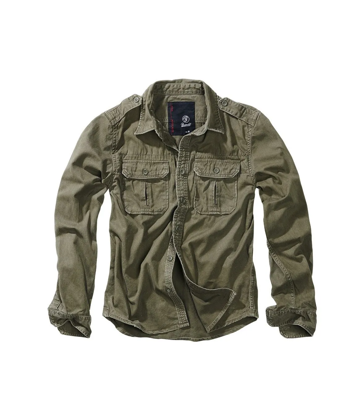 Chemise Vintage Longsleeve Military Style Vert - Brandit