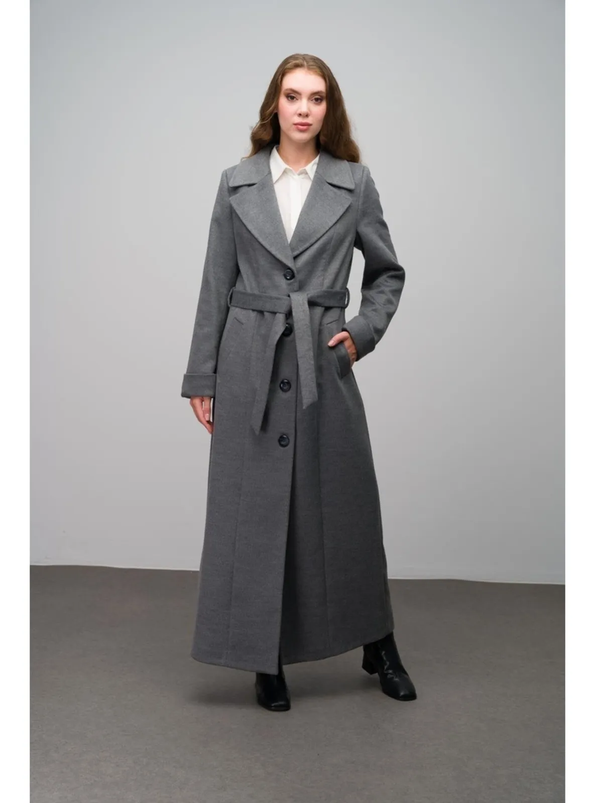 Dark Gray - Men's collar - Coat