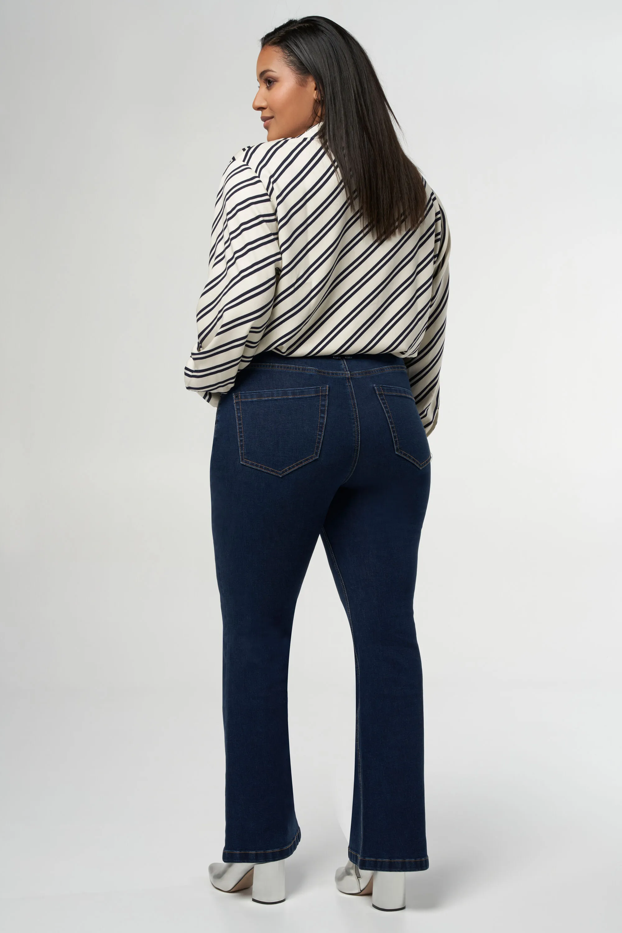 Femmes Jean évasé JASMIN Rinse Washed Denim | MS Mode